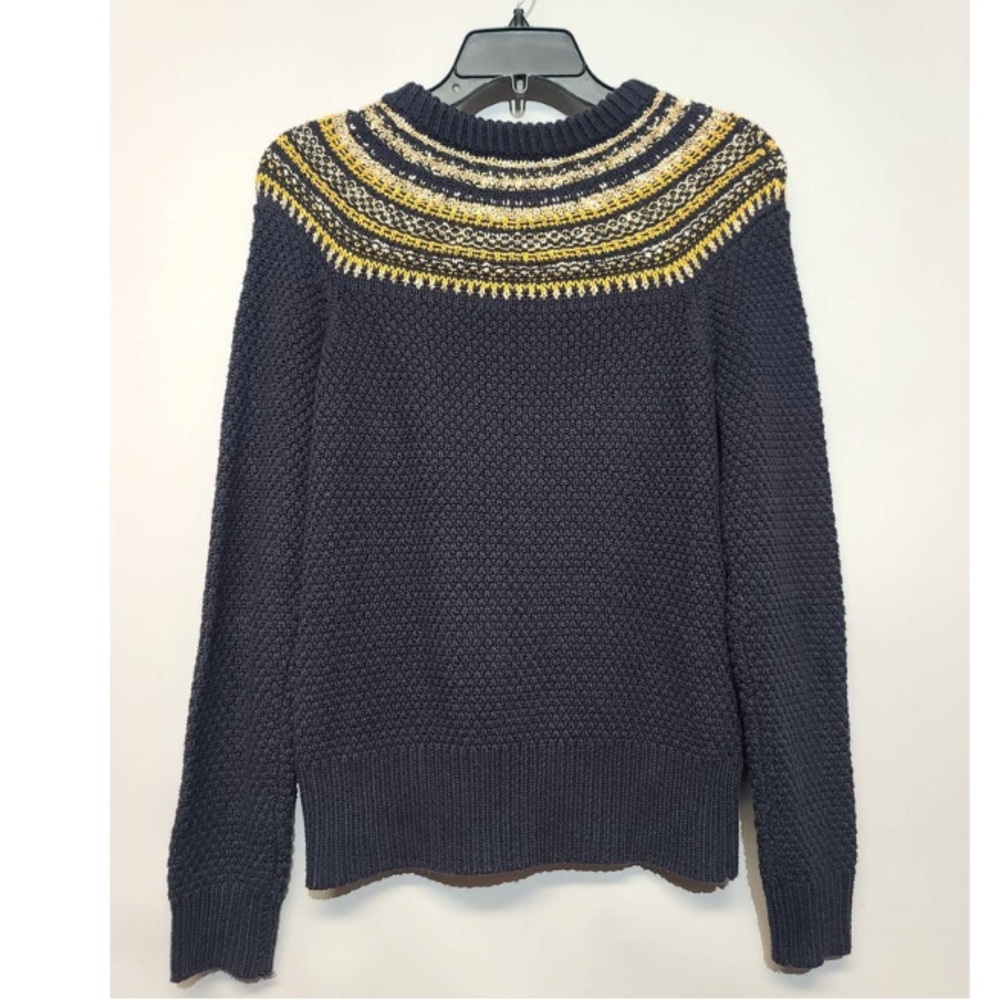 J. Crew X The Reeds Long Sleeve Cotton Blend Fair Isle Sweater Size Smalll - Picture 9 of 14